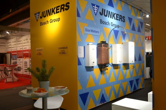 Beursstand door evenementenbureau Keep It Quiet georganiseerd voor Junkers